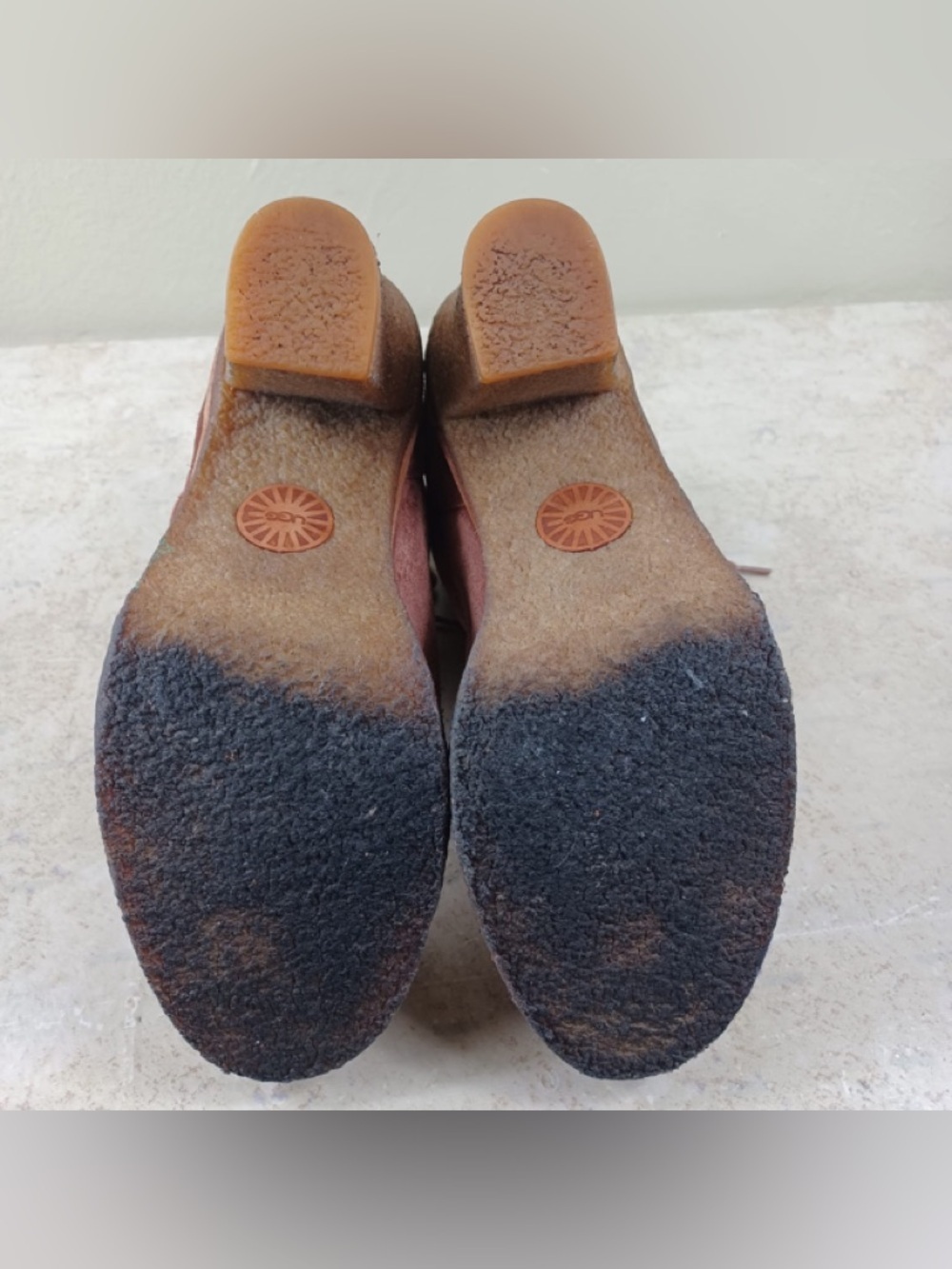 UGG Women's Lace-Up Suede Ankle Boots in Rose Brown - Picture 7 of 9